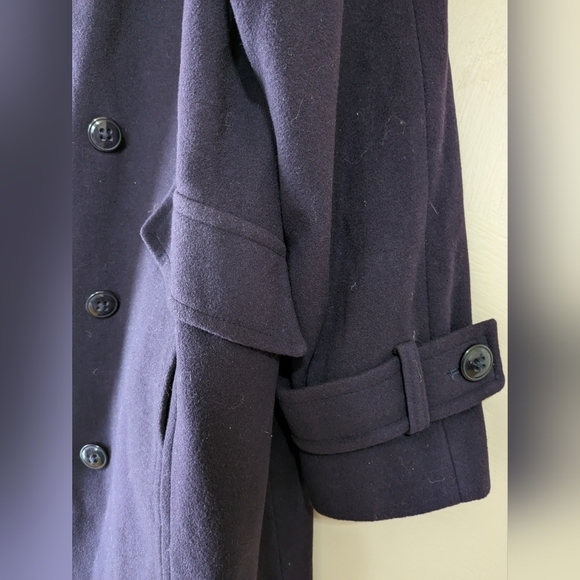 London Fog Luxury Wool Purple Overcoat 💜 Size 12 - Picture 5 of 7